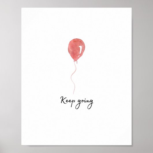 ポスタやる気を起こさせるー – ミニマリスト水彩画 ポスター (正面)