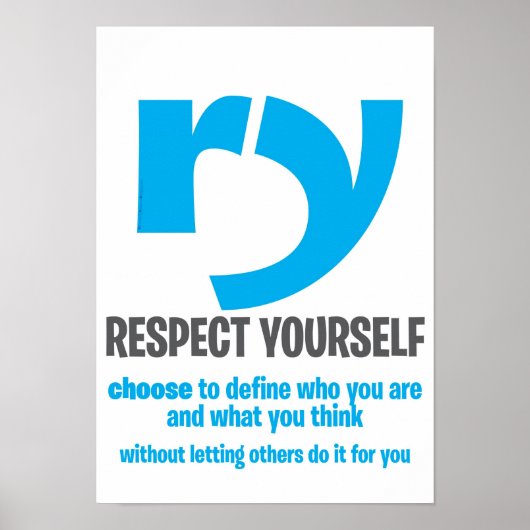 ポスタやる気を起こさせるー – 自分自身を尊重[拡張] ポスター (正面)