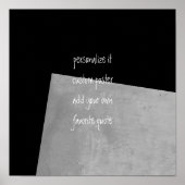 ポスタカスタムーは独自の引用文シックを追加モダンする ポスター (正面)