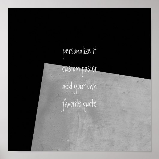 ポスタカスタムーは独自の引用文シックを追加モダンする ポスター (正面)