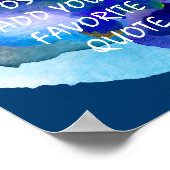 ポスタカスタムーは、独自の引用文ブルーの水色を追加 ポスター (角)