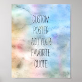 ポスタカスタムーは、独自の引用文ブルーの水色を追加 ポスター (正面)