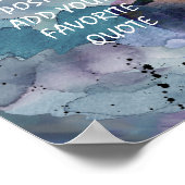 ポスタカスタムーは、独自の引用文ブルーの水色を追加 ポスター (角)