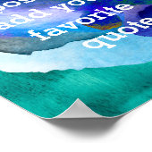 ポスタカスタムーは、独自の引用文水色を追加 ポスター (角)