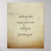 ポスタカスタムーを追加する独自の引用文ヴィンテージスタイル ポスター (正面)