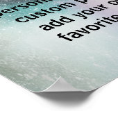 ポスタカスタムーを追加する独自の引用文水カラーデザイン ポスター (角)