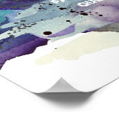 ポスタカスタムーを追加する独自の引用文水カラーデザイン ポスター (角)