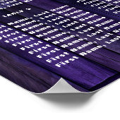 ポスタカスタムーパープルゴシックテーブル座席表 ポスター (角)