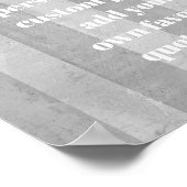 ポスタカスタムーポスターあなたの引用文の粗末なシックなストライプ ポスター (角)