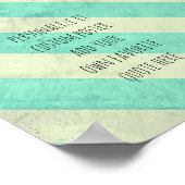 ポスタカスタムーポスターあなたの引用文の粗末なシックなストライプ ポスター (角)