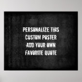 ポスタカスタムー自分の引用文炭グレーを追加 ポスター (正面)