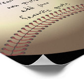 ポスタカスタムー自分の引用文野球デザインを追加 ポスター (角)