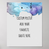ポスタカスタムー追加引用文水彩デザイン ポスター (正面)