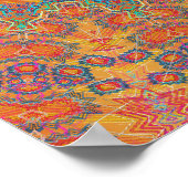 ポスタトリップ（幻覚体験）のようなー：サイケデリック放射状アートワーク ポスター (角)