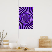 ポスタトリップ(幻覚体験)のようなー:抽象芸術紫 ポスター (キッチン)