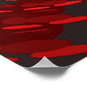 ポスタトリップ（幻覚体験）のようなー：抽象芸術赤 ポスター (角)