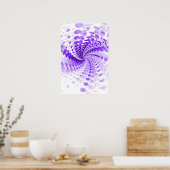 ポスタトリップ(幻覚体験)のようなー:紫の抽象芸術アートワーク ポスター (キッチン)