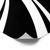 ポスタトリップ(幻覚体験)のようなー:陰陽記号と緩和曲線デザイン ポスター (角)