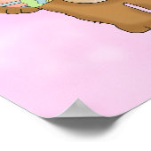 ポスタパーソナライズされたーベビーガールTeddy Bear ポスター (角)