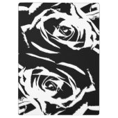 ポスタライズされたバラの芸術 クリップボード (裏面)