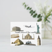 ポスタル – 世界中を旅行 ポストカード (スタンド正面)