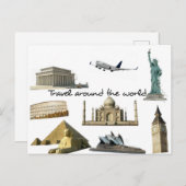 ポスタル – 世界中を旅行 ポストカード (正面/裏面)