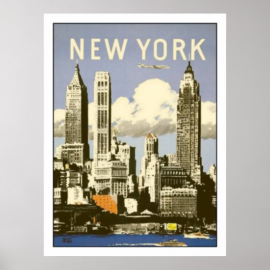 ポスターとクールヴィンテージニューヨークプリント ポスター (正面)