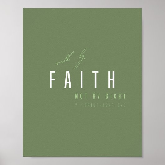 ポスターとプリントではなく信仰で歩く ポスター (正面)