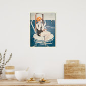 ポスターとヴィンテージフランスの夏イラストレーション ポスター (キッチン)