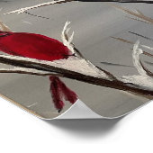 ポスターと深紅色 ポスター (角)