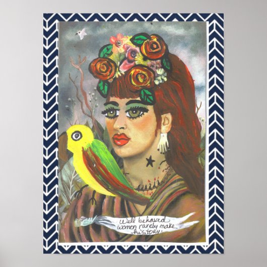 ポスターによく行われる女性は歴史を作ることはまずない ポスター (正面)