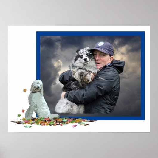 ポスターにラブラドードル葉ドッグ ポスター (正面)