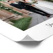 ポスターに結婚あなたの写真と名前を載せる ポスター (角)