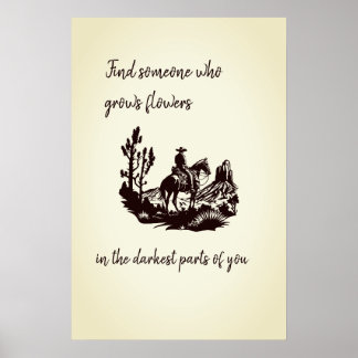 ポスターの最も暗い部分の花 ポスター