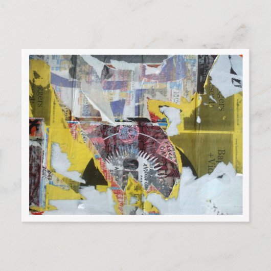 ポスターの破れた層 ポストカード (正面)