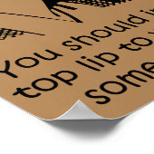 ポスターの署名を口に出おもしろいして口を開く ポスター (角)