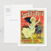 ポスターの「ジャルダン広告」の複製 ポストカード (正面/裏面)