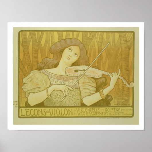 ポスターの「ヴァイオリン広告レッソ」の再現 ポスター (正面)
