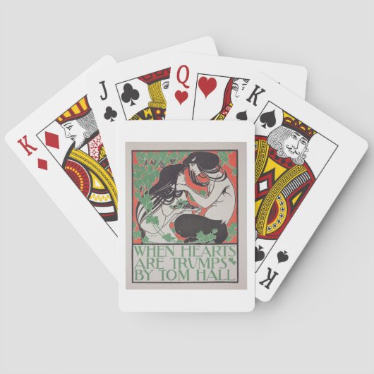 ポスターの「広告Whenハート」の複製 トランプ (裏面)