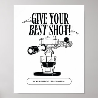 ポスターもっとエスプレッソ少なくうつ ポスター