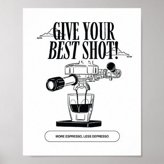 ポスターもっとエスプレッソ少なくうつ ポスター (正面)