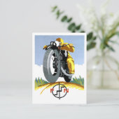 ポスターを広告する1925年のFNのオートバイ ポストカード (スタンド正面)