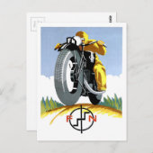 ポスターを広告する1925年のFNのオートバイ ポストカード (正面/裏面)