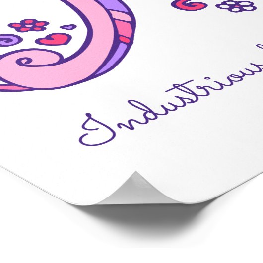 ポスターを意味するモノグラムのアートAmelie女の子の名前 ポスター (角)