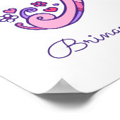 ポスターを意味するモノグラムのアートAsha女の子の名前 ポスター (角)