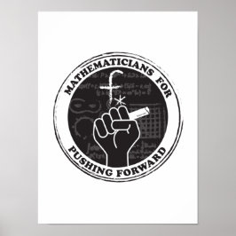 ポスターを押し進める数学者 ポスター