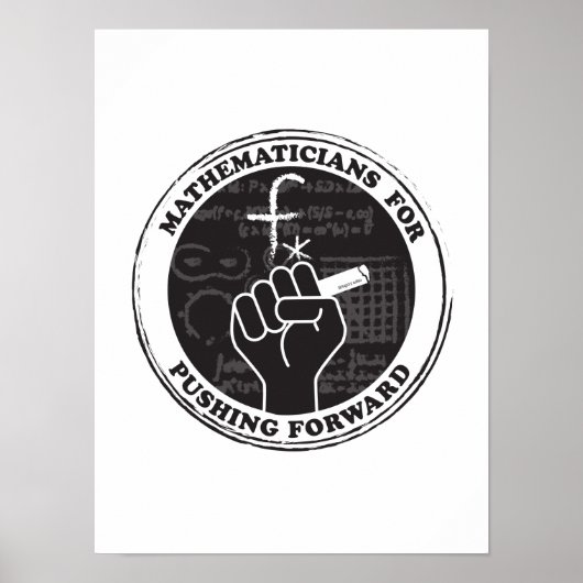 ポスターを押し進める数学者 ポスター (正面)