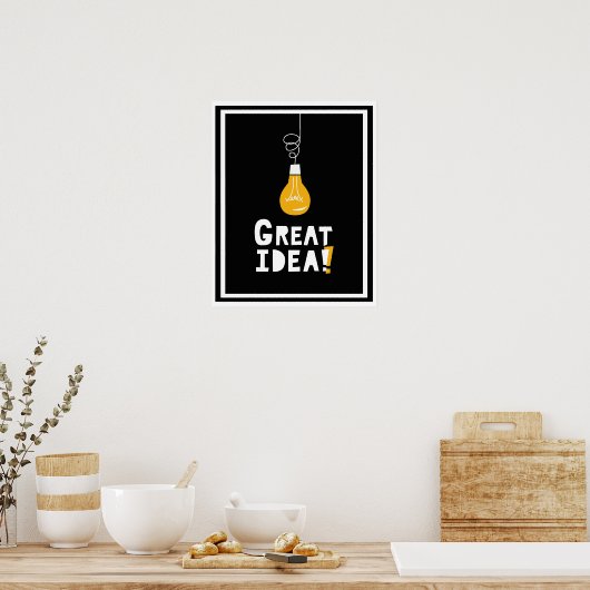 ポスターを照らす明るい素晴らし創意工夫 ポスター (キッチン)