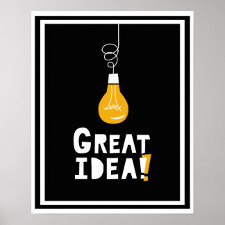 ポスターを照らす明るい素晴らし創意工夫 ポスター