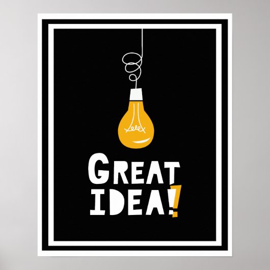 ポスターを照らす明るい素晴らし創意工夫 ポスター (正面)